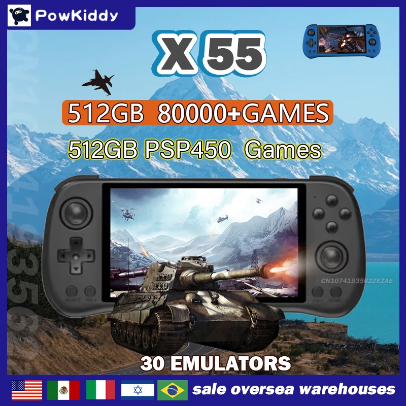 Retro Gaming Hub - 80000Games 512G POWKIDDY X55 5.5INCH IPS