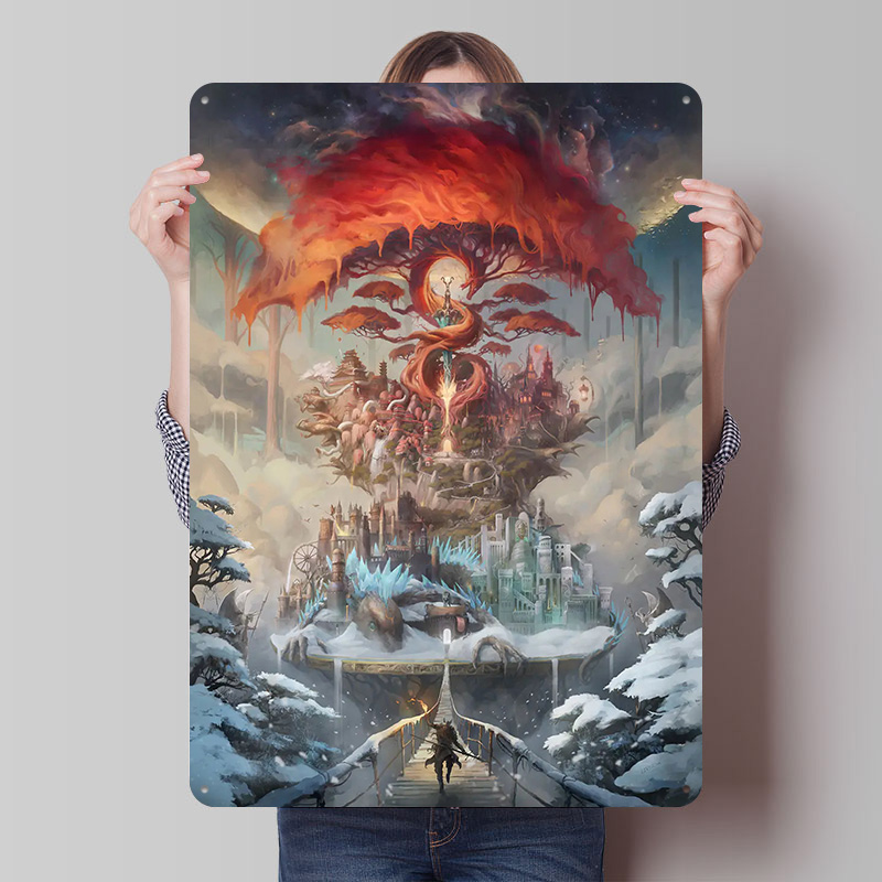 World Of Retro Gaming - The Painted World Printed Poster Customized