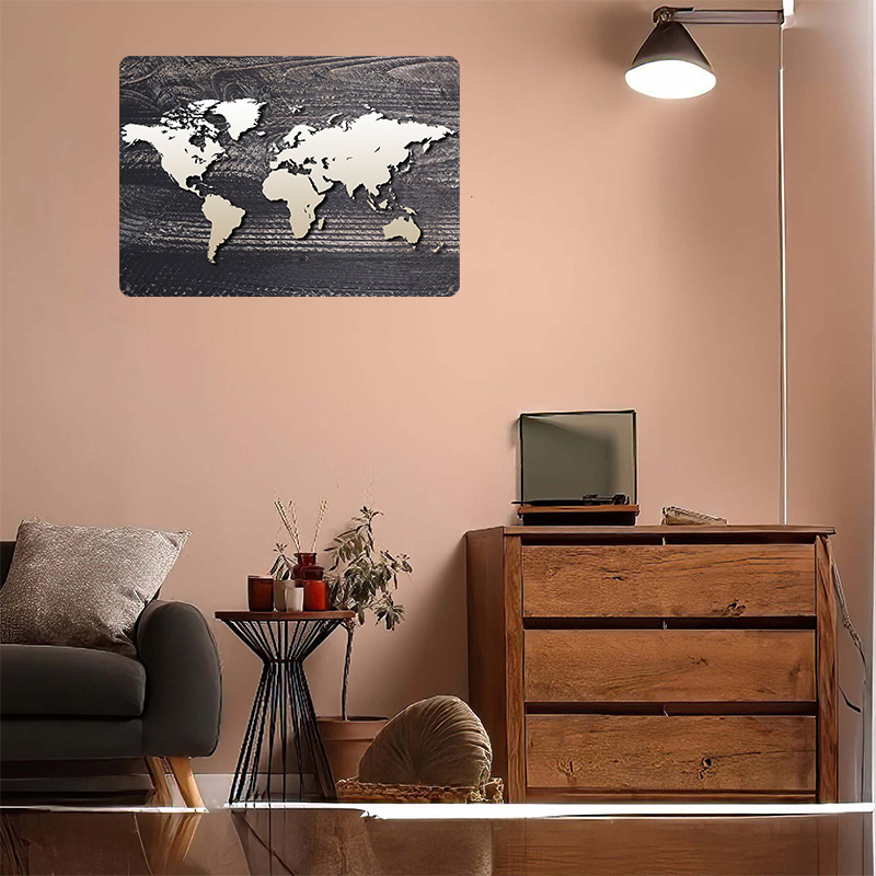 World Map 4 Metal Poster Custo - đánh giá và giá World Of Retro Gaming