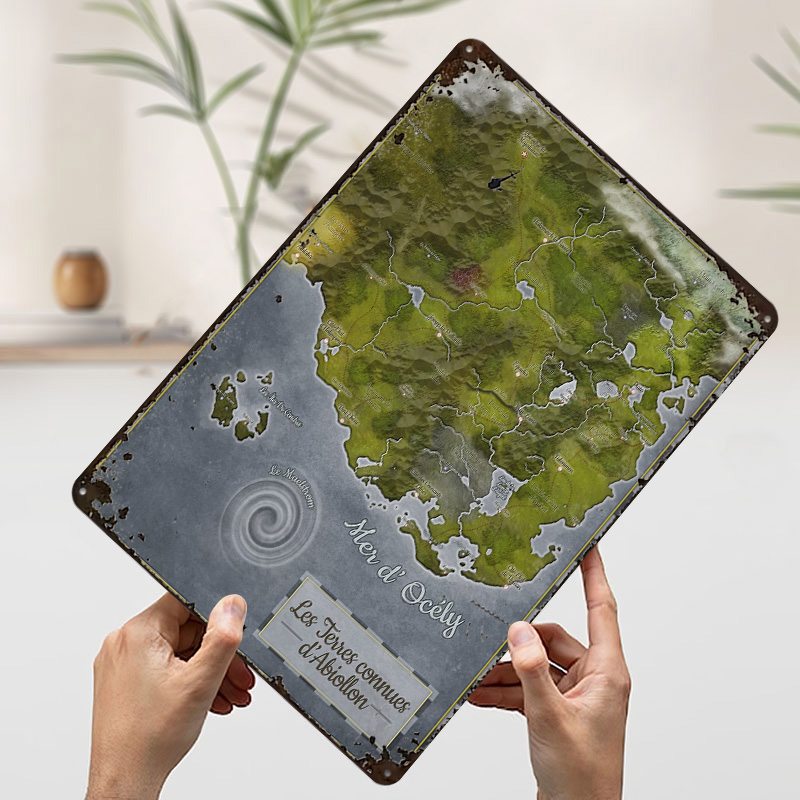 Abiollon World Map Metal Poste - đánh giá và giá World Of Retro Gaming