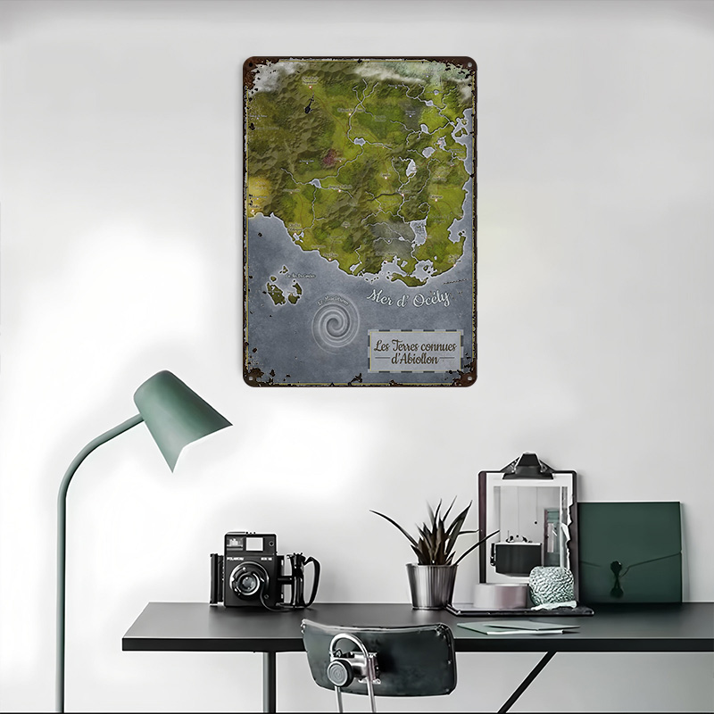 Abiollon World Map Metal Poste - đánh giá và giá World Of Retro Gaming